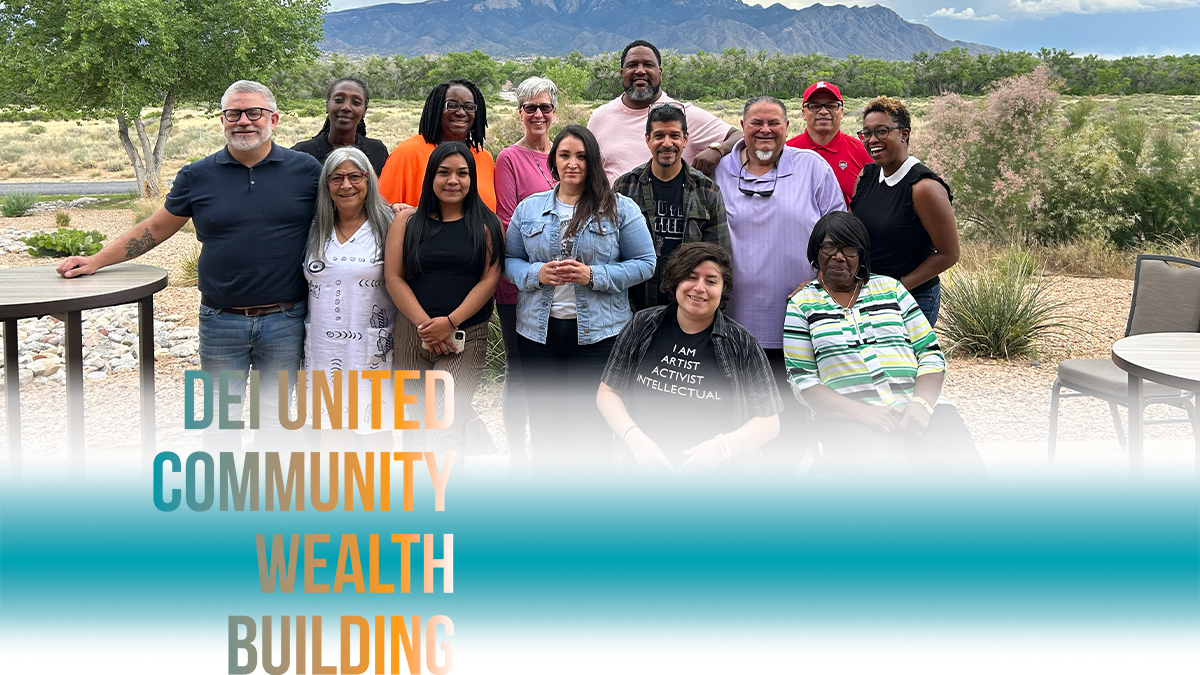 Outdoor group shot of the 2022 Community Wealth Building Cohort
