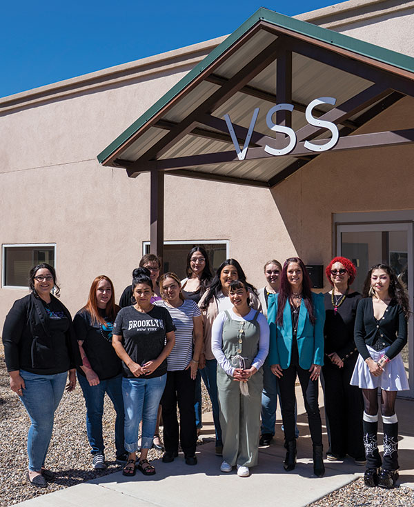 Valencia Shelter Services staff in front of Los Lunas office